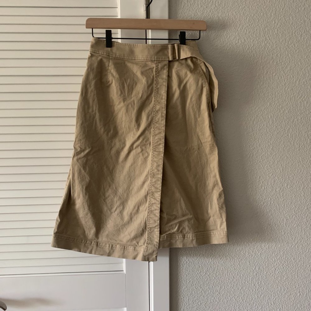 Uniqlo Women Wrap Skirt 433277, Tan, Size S/ 25" - Picture 3 of 6